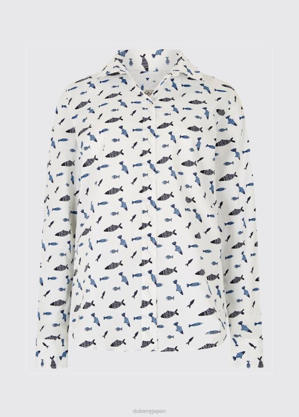 Dubarry 女性 桜プリントシャツ D266TR158 衣類 白