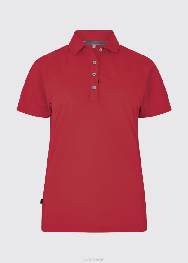 Dubarry 女性 リビエラテクニカルポロ D266TR162 衣類 赤
