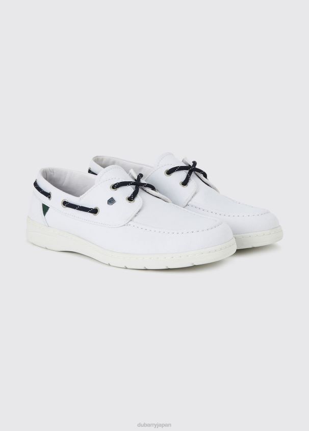 Dubarry 女性 ビアリッツ キャンバス デッキシューズ D266TR92 履物 白